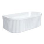 FIENZA FR716 ELEANOR BACK TO WALL ACRYLIC BATH 1500/1700 GLOSS WHITE