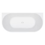 FIENZA FR716 ELEANOR BACK TO WALL ACRYLIC BATH 1500/1700 GLOSS WHITE