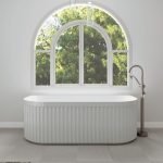 FIENZA FR716 ELEANOR BACK TO WALL ACRYLIC BATH 1500/1700 GLOSS WHITE