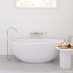 FIENZA ST28 SASSO FREESTANDING STONE BATH 1500/1650 MATTE WHITE