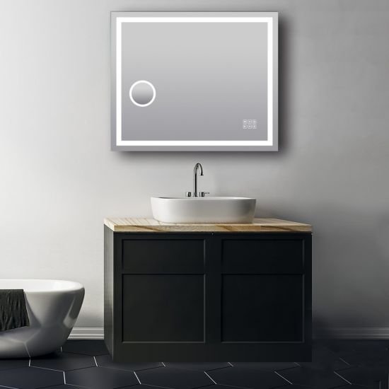 AQUAPERLA LM-ART-9075 ART BLUETOOTH LED MIRROR WITH MAGNIFIER 900X750MM