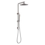 AQUAPERLA BU2128-A.SH-10 ROUND 10" SHOWER STATION TOP WATER INLET BRUSHED NICKEL