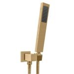 AQUAPERLA BUYG2127.SH SQUARE HANDHELD SHOWER SET BRUSHED YELLOW GOLD