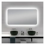 AQUAPERLA LM-LDE1580 CURVED RIM RECTANGLE BACKLIT LED MIRROR 1500x800MM