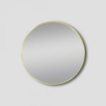 AQUAPERLA LM-M-R80 ROUND FRAMED MIRROR 800X800MM BRUSHED GOLD AND BRUSHED NICKEL