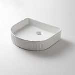 UDBK FL-04 FLUTED ARCH ABOVE COUNTER BASIN WHITE