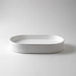 UDBK FL-03 FLUTED OVAL ABOVE COUNTER BASIN WHITE