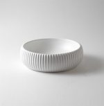 UDBK FL-02 FLUTED ROUND ABOVE COUNTER BASIN WHITE