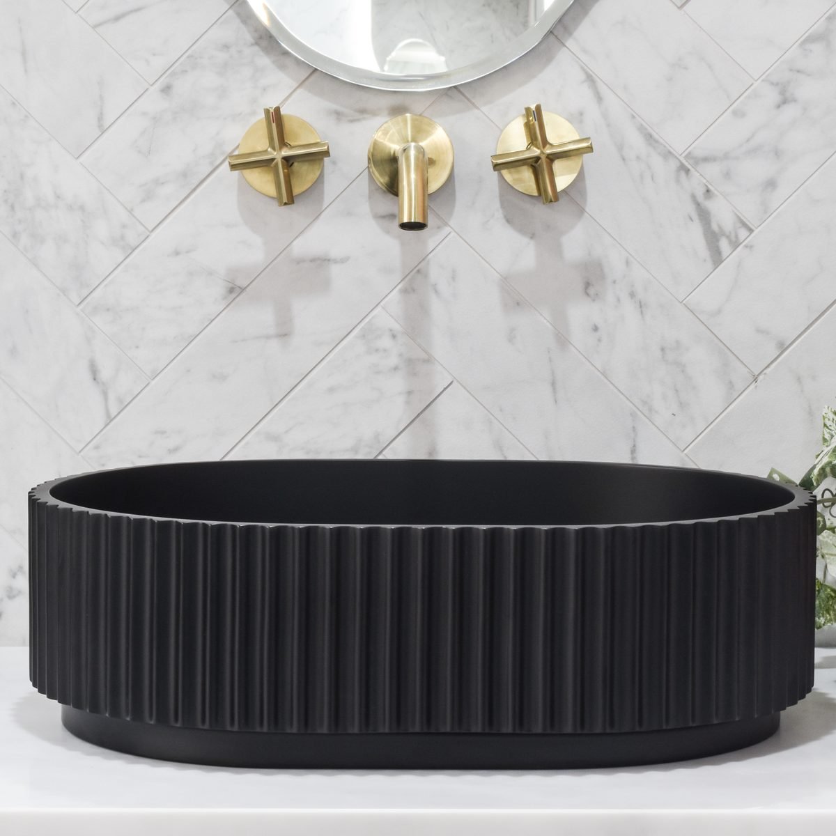 CSB716 MB Stadio groove basin matte black