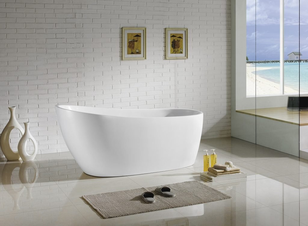 POSEIDON HAMITON FREE STANDING BATH GLOSS WHITE