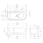 SB783 brighton groove 1500mm back to wall specification drawing