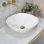 POSEIDON SSB113-MW ROLO SOLID SURFACE ABOVE COUNTER BASIN MATTE WHITE