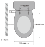 POSEIDON KDK002R+SMBD01 STELLA RIMLESS TOILET SUITE WITH SMART SEAT GLOSS WHITE