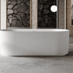 UDBK VG-BTH V-GROOVE FREE STANDING BATHTUB MATTE WHITE