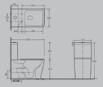 UDBK WM02 RIMLESS TOILET SUITE 650x350x840MM GLOSS WHITE