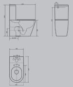 UDBK WM99 RIMLESS TOILET SUITE 620x360x840MM GLOSS WHITE
