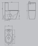 UDBK WM99 RIMLESS TOILET SUITE 620x360x840MM GLOSS WHITE