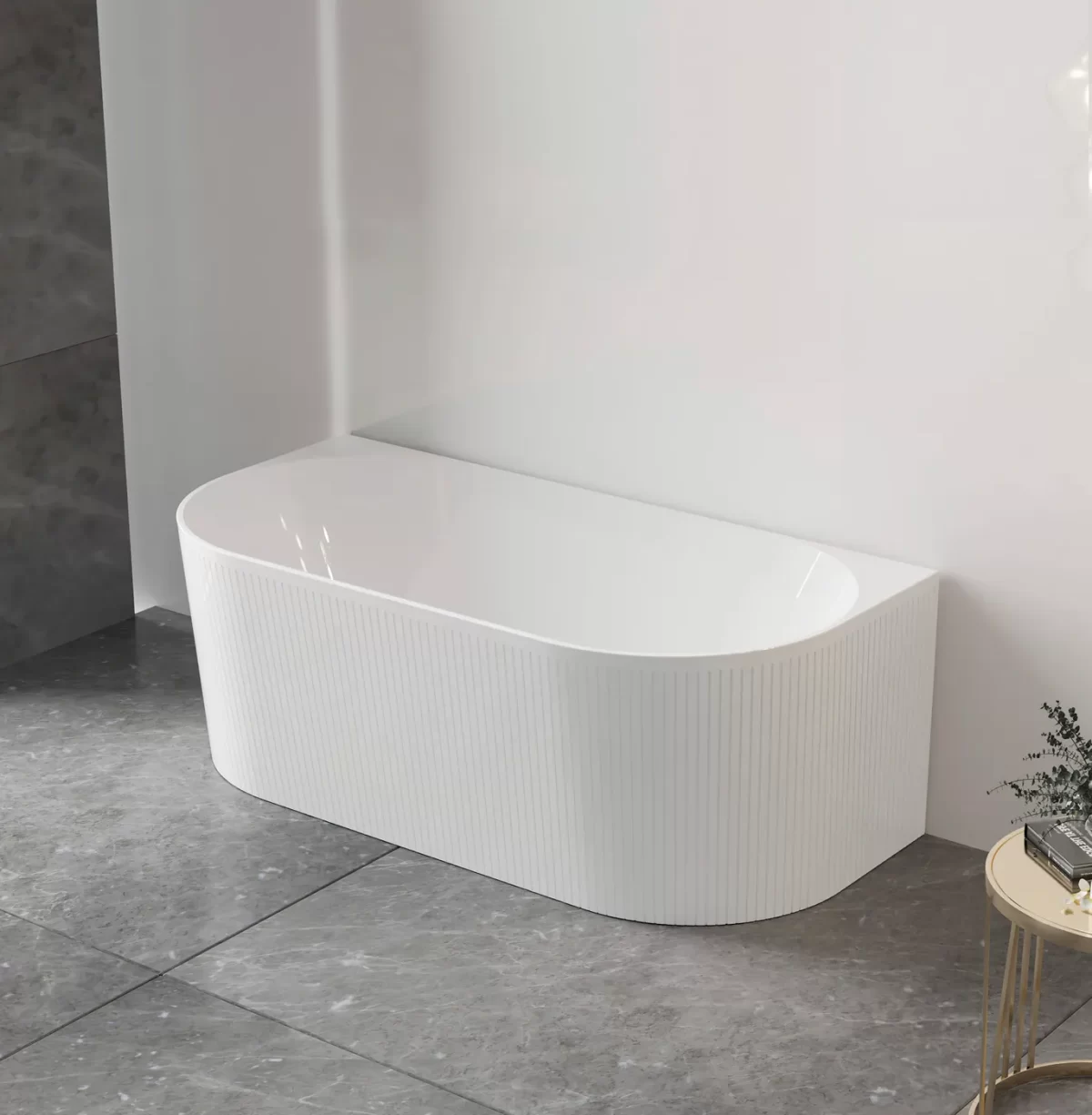 INSPIRE ANBT-BW-1500 NOOSA BACK TO WALL BATH 1500 WHITE