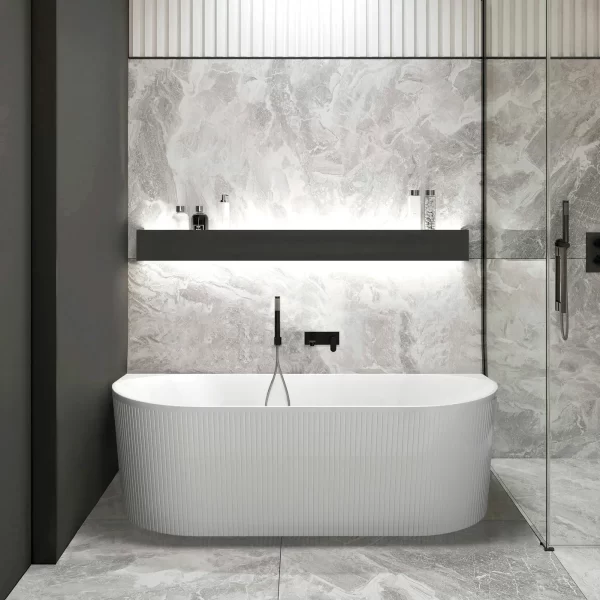 INSPIRE ANBT-BW-1500 NOOSA BACK TO WALL BATH 1500 WHITE