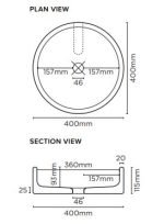 NOOD CO HP1-1 HOOP SURFACE MOUNT ROUND BASIN COLOURED