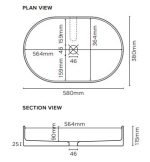 NOOD CO PL1-1 PILL SURFACE MOUNT OVAL BASIN COLOURED