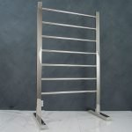 RADIANT FSTR01 ROUND FLOOR STANDING HEATED LADDER TOWEL RAIL 600X1000MM MIRROR POLISHED