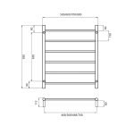 RADIANT LTR01-600 ROUND NON-HEATED LADDER TOWEL RAIL 600X830MM MIRROR POLISHED