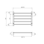 RADIANT LTR03-750 ROUND NON-HEATED LADDER TOWEL RAIL 750X550MM COLOURED