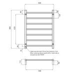 RADIANT RTR01 ROUND HEATED LADDER TOWEL RAIL 600X800MM COLOURED