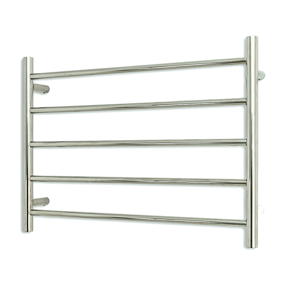 RADIANT 12V-RTR03 LOW VOLTAGE ROUND HEATED LADDER TOWEL RAIL 750X550MM MIRROR POLISHED