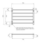 RADIANT RTR03 ROUND HEATED LADDER TOWEL RAIL 750X550MM COLOURED