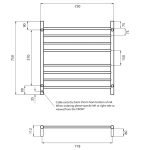 RADIANT RTR06 ROUND HEATED LADDER TOWEL RAIL 750X750MM COLOURED