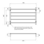 RADIANT RTR07 ROUND HEATED LADDER TOWEL RAIL 950X600MM COLOURED