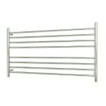 RADIANT RTR09 ROUND HEATED LADDER TOWEL RAIL 1300X750MM MIRROR POLISHED