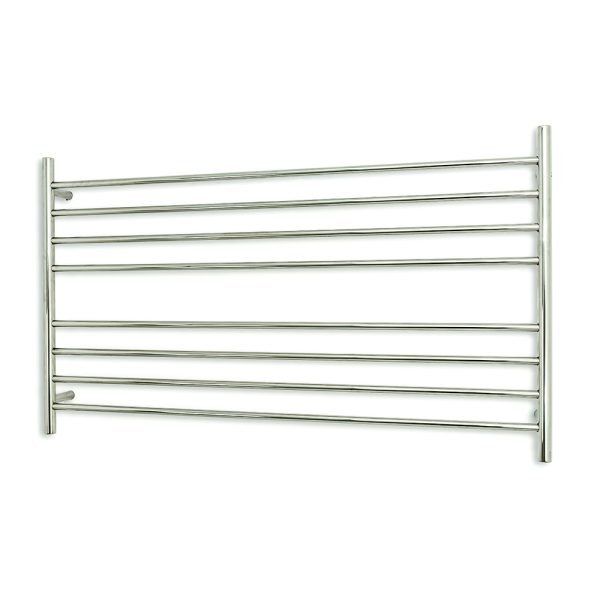 RADIANT RTR09 ROUND HEATED LADDER TOWEL RAIL 1300X750MM MIRROR POLISHED