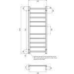 RADIANT 12V-RTR430 LOW VOLTAGE ROUND HEATED LADDER TOWEL RAIL 430X1100MM COLOURED