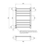 RADIANT RTR530 ROUND HEATED LADDER TOWEL RAIL 530X700MM COLOURED