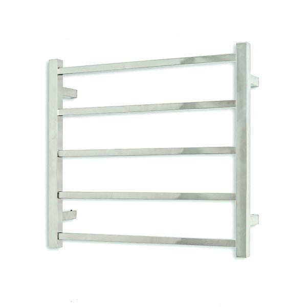 RADIANT SLTR03-600 SQUARE NON-HEATED LADDER TOWEL RAIL 600X550MM MIRROR POLISHED