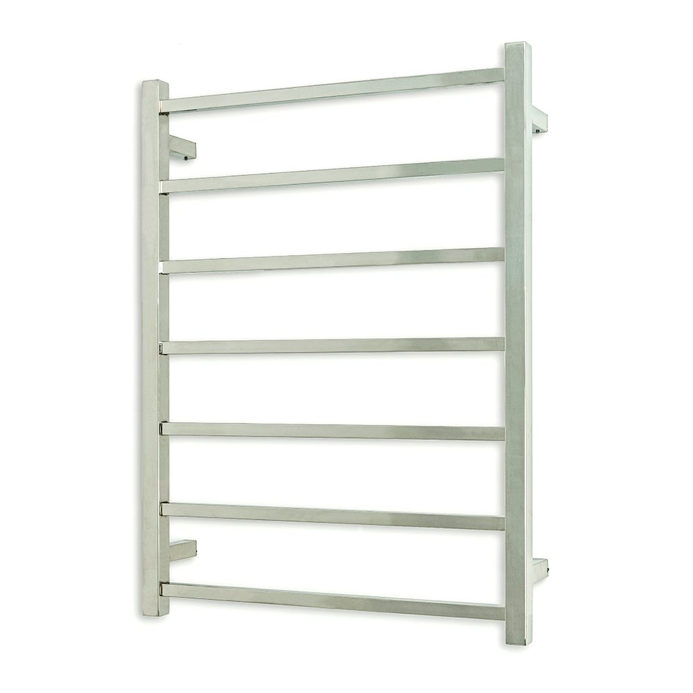 RADIANT 12V-STR01 LOW VOLTAGE SQUARE HEATED LADDER TOWEL RAIL 600X800MM MIRROR POLISHED