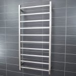 RADIANT STR02 SQUARE HEATED LADDER TOWEL RAIL 600X1200MM MIRROR POLISHED