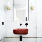 NOOD CO CU1-2 CUBE WALL HUNG SQAURE BASIN COLOURED