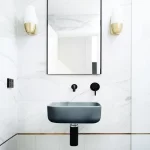 NOOD CO CU1-2 CUBE WALL HUNG SQAURE BASIN COLOURED