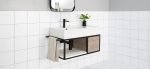 ADP ANTONIO WALL HUNG VANITY METAL FRAME WITH ITALIAN SCARABEO CERAMIC TOP