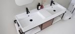 ADP ANTONIO WALL HUNG VANITY METAL FRAME WITH ITALIAN SCARABEO CERAMIC TOP