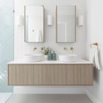 ADP CLIFTON WALL HUNG VANITY THERMOLAMINATED V-GROOVE FINISH CABINET ONLY