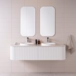 ADP WAVERLEY WALL HUNG VANITY THERMOLAMINATED V-GROOVE FINISH CABINET ONLY