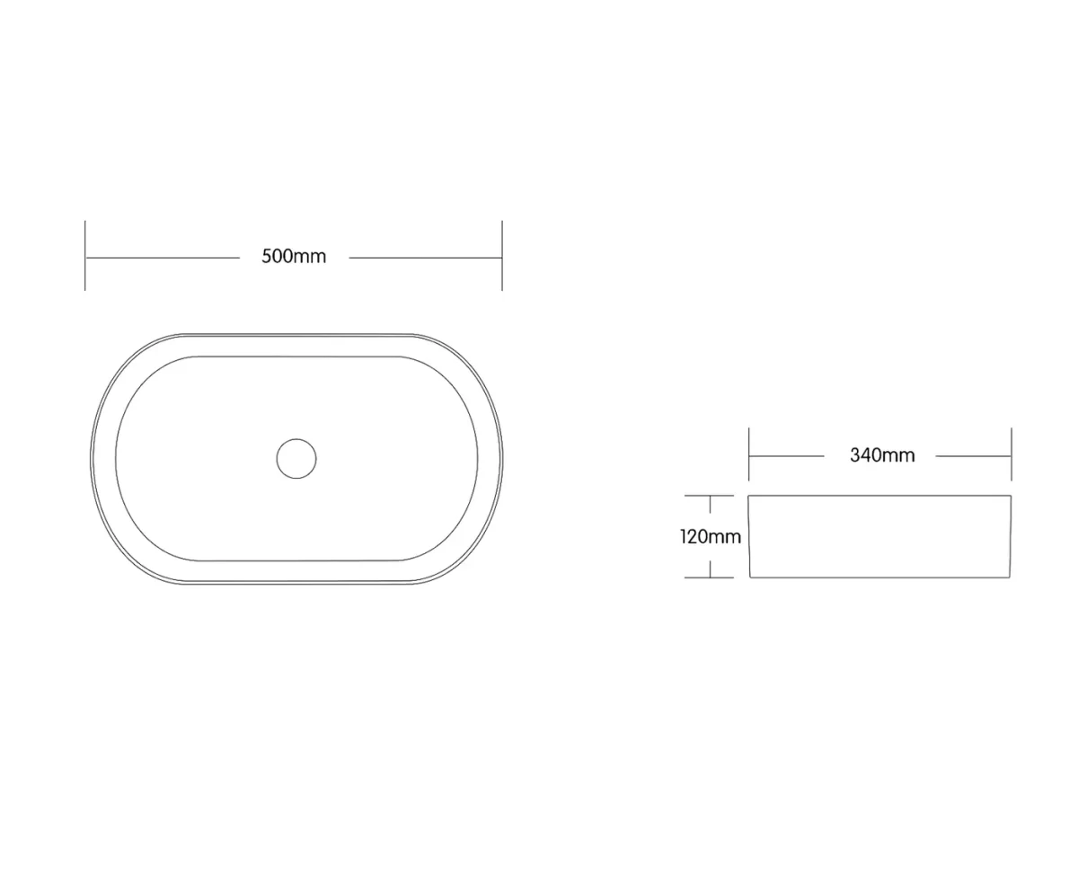 OTTI OT5035 QUAY OVAL ABOVE COUNTER BASIN