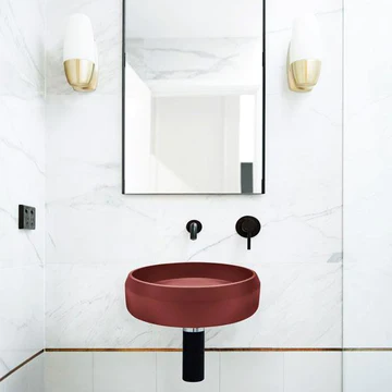 NOOD CO PC1-2 PRISM CIRCLE WALL HUNG ROUND BASIN COLOURED