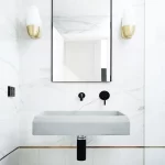 NOOD CO PR1-2 PRISM RECTANGLE WALL HUNG BASIN COLOURED