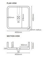 NOOD CO VS1-2 VESL SQUARE WALL HUNG BASIN COLOURED